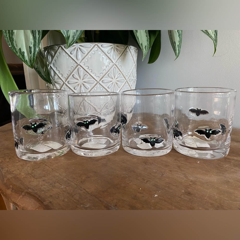Bat Halloween Drinking Glasses